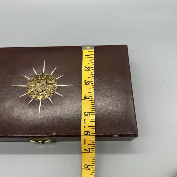 Vintage Men's Jewelry Box Cuff Links Tie Clips Box - Picture 8 of 9